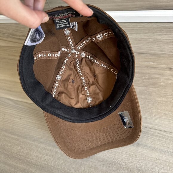 Vintage Tampa Bay Lightning Hat Fitted OSFA Brown Old Time Hockey NHL Hockey - Picture 6 of 16